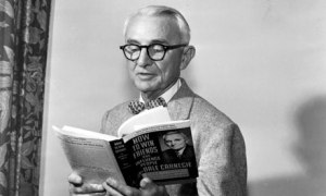 Dale Carnegie in 1955. His advice was based on being positive and cheerful. Photograph: AP Click to see Guardian article